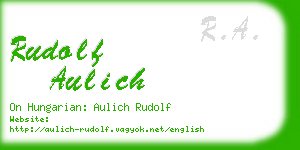 rudolf aulich business card
